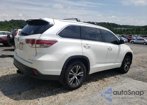 2016 Toyota Highlander Xle from USA, damaged, VIN 5TDJKRFH8GS243482